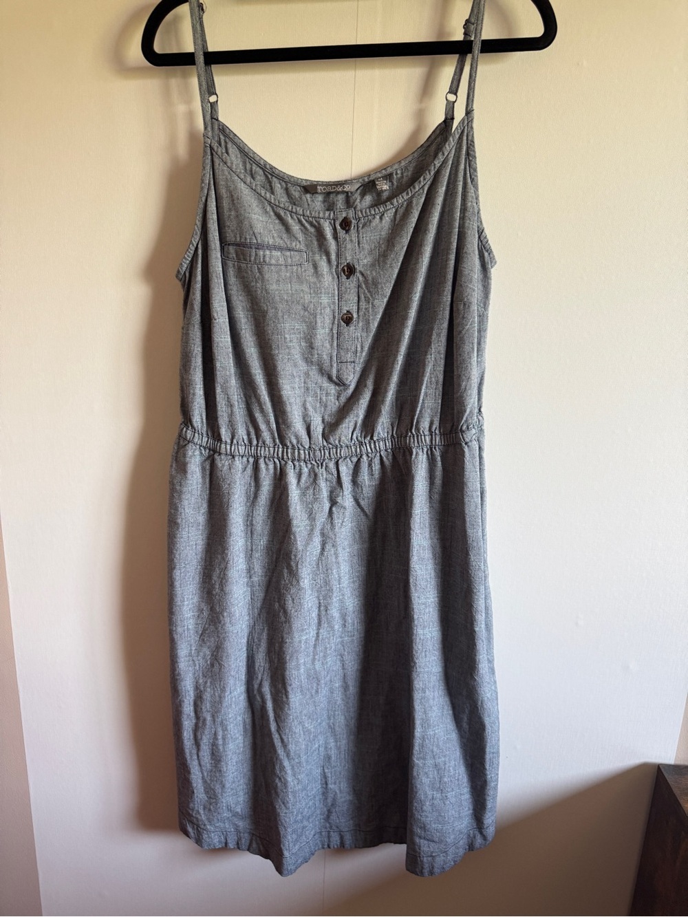 Toad&Co organic cotton chambray sundress in women’s size medium.